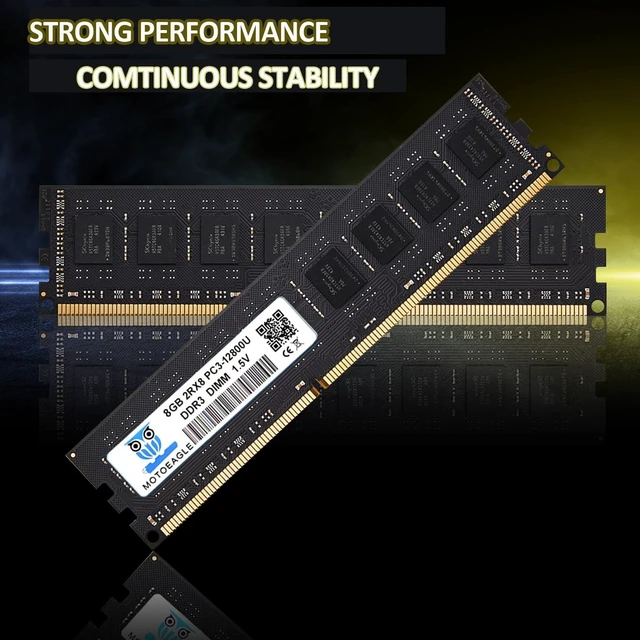 Alt view image 5 of 5 - 16GB (2x8GB) KIT DDR4 2666MHz PC4-21300 Non-ECC Unbuffered 1.2V CL19 2RX8 288 Pin UDIMM Desktop PC Memory RAM