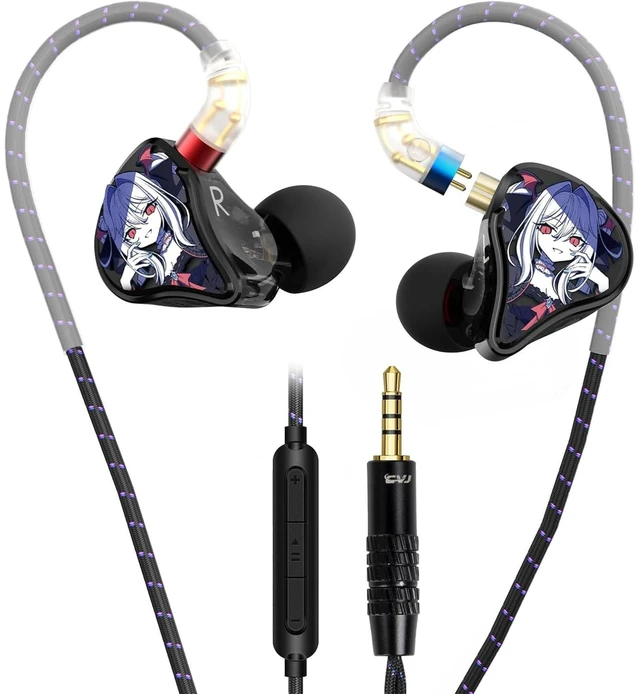 Main image of CVJ Vivian IEM Wired Gaming Earbuds, Deep Bass in Ear Monitor with Mic