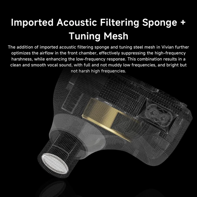 Alt view image 4 of 5 - CVJ Vivian IEM Wired Gaming Earbuds, Deep Bass in Ear Monitor with Mic