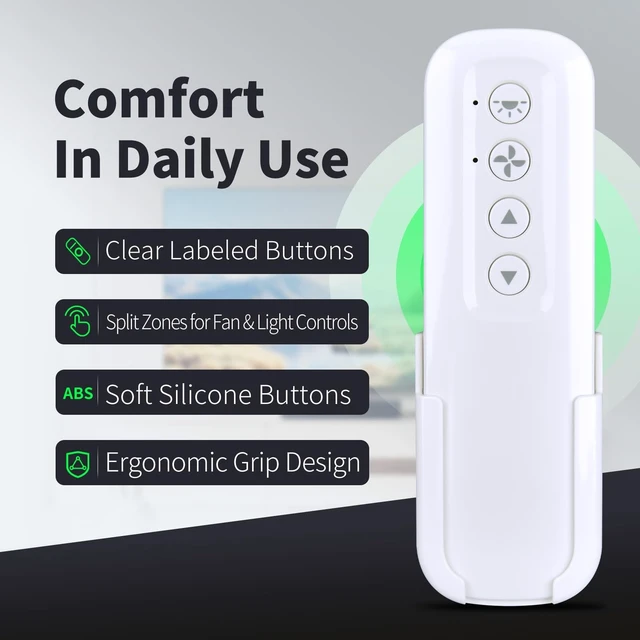 Alt view image 2 of 5 - SJUIF 99813 99106 Replacement Remote for Hunter 3-Speed Ceiling Fans