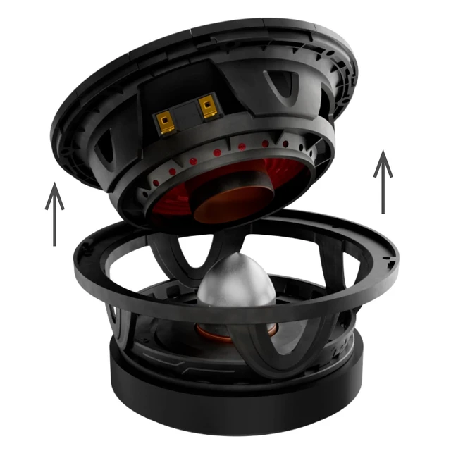 Alt view image 4 of 5 - DS18 PROJECT360.698B 6x9 Bullet Midrange Speaker, 600W Max Power, 300W RMS, 8-Ohm, 98dB, 1.75" Voice Coil, Patent-Pending Rotating Recone Design for Quick Repair