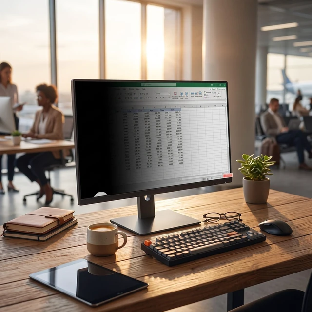 Alt view image 3 of 5 - Phefop Monitor 16:10 Laptop Filter Blue Light Blocking Screen Scratch Resistance Film Removable Privacy Eye Protection Monitor Office Workspace Privacy 24 Inch