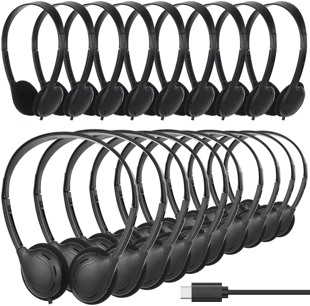 Main image of OSSZIT USB C Headphones Bulk 10 Pack for Classroom Kids Students,Wired