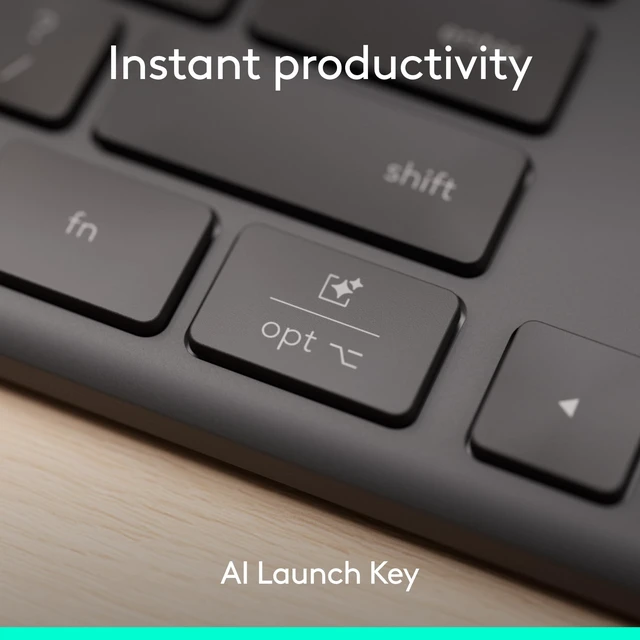 Alt view image 4 of 5 - Logitech Signature Slim Solar+ K980 Keyboard for Business, USB-C reciever