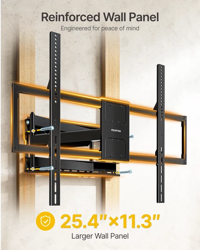 Alt view image 2 of 5 - monTEK XL 40 Long Arm TV Wall Mount for 50-100 inch TVs up to 176 lbs
