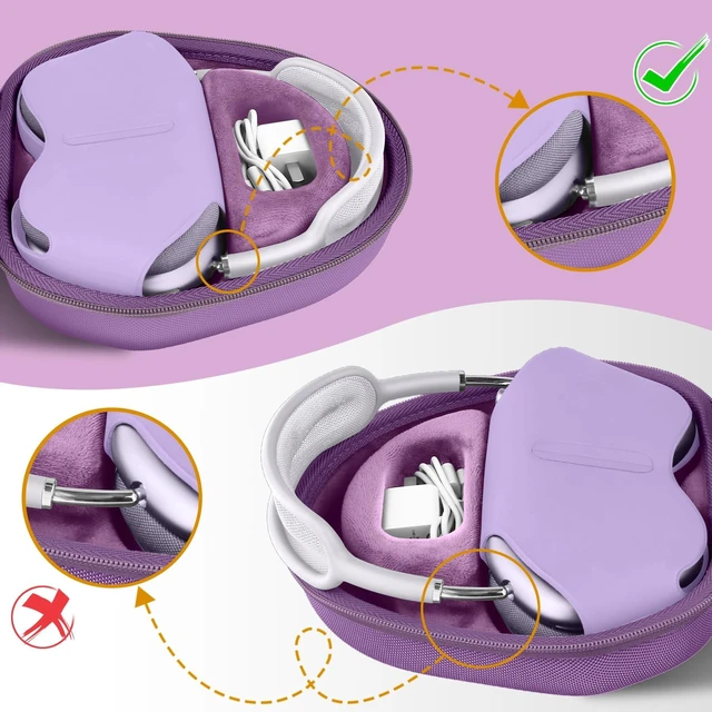 Alt view image 3 of 5 - co2CREA Protective Case for Apple AirPods Max 2/1 Headphones, Peach Pink