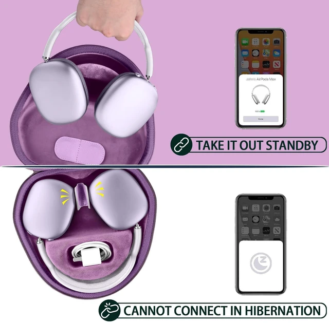 Alt view image 5 of 5 - co2CREA Protective Case for Apple AirPods Max 2/1 Headphones, Peach Pink