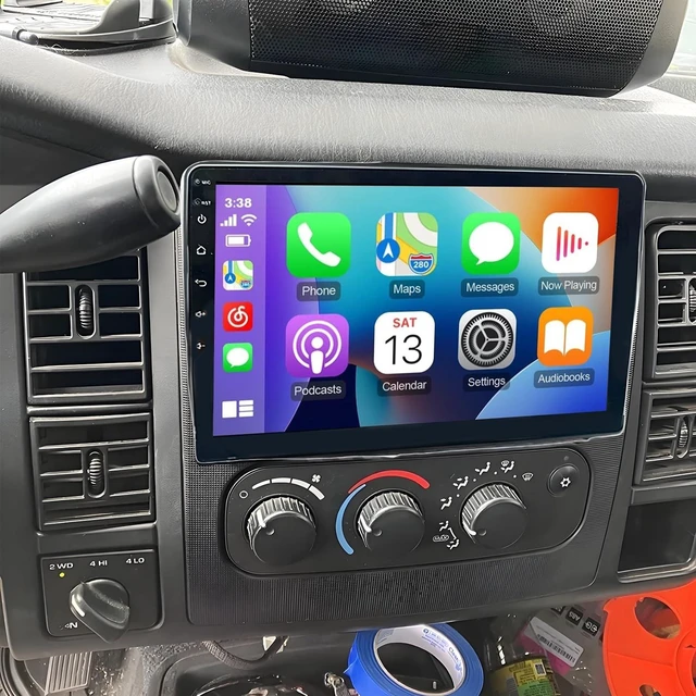 Main image of PHEZEN 9 inch Touchscreen Car Stereo Fit for Dodge Dakota 2001-2004, Android 13 Double Din Car Radio with Carplay & Android Auto in-Dash Navigation BT Mirror Link WiFi Backup Camera 2+32G