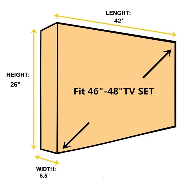Alt view image 5 of 5 - acoveritt Outdoor 46"-48" TV Set Cover,Scratch Resistant Liner Protect LED Screen Best-Compatible with Standard Mounts and Stands (Tan)
