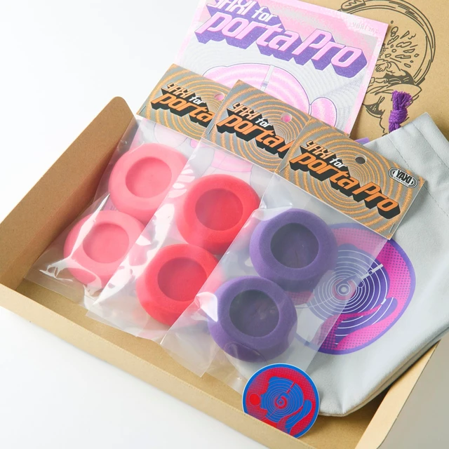 Main image of YAXI EARPADS for Koss PORTAPRO 3Pairs+Pouch ((Pink+Red+Purple)+Pouch)