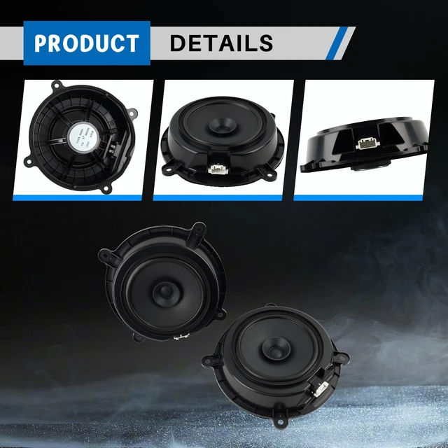 Alt view image 4 of 5 - ATAXTRA Front Door Speaker Pair 4 Ohm 25W Left & Right Sides