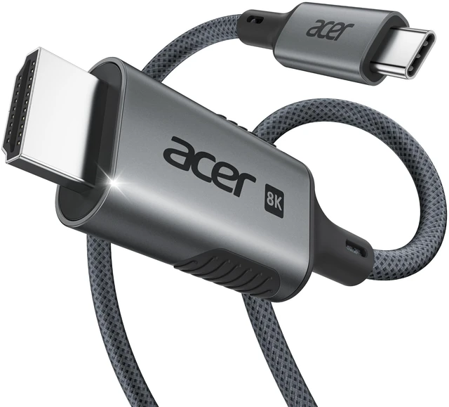 Main image of Acer USB C to HDMI 2.1 Cable 6.6FT (8K@60Hz 4K@240Hz) Unidirectional