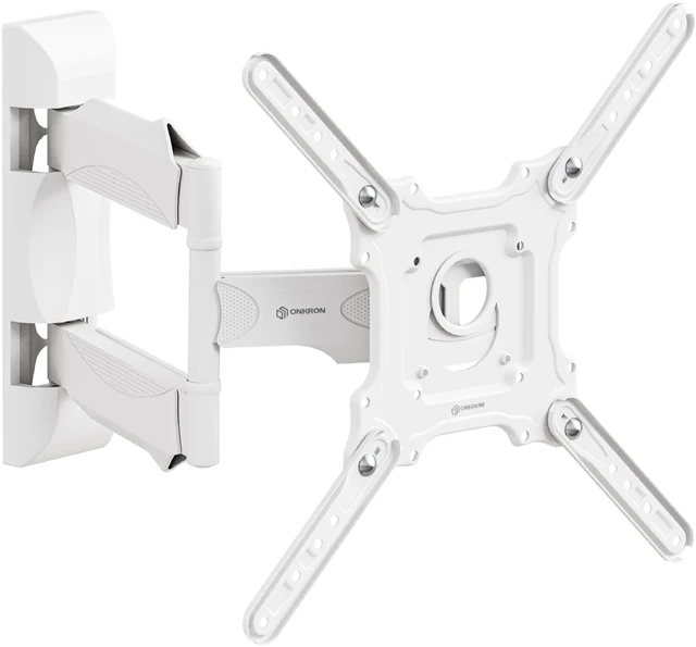 Main image of ONKRON Full Motion TV Wall Mount 32-65", 77 lbs, max VESA 400x400, White