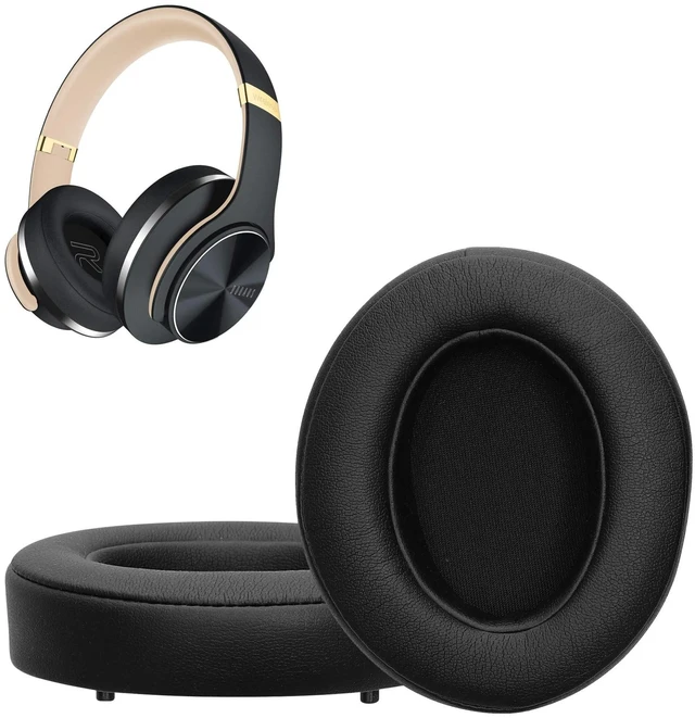 Main image of kwmobile Ear Pads Compatible with DOQAUS Earpads - 2X Replacement for Headphones - Black