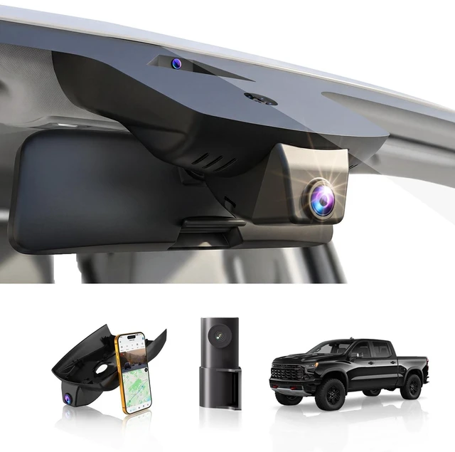 Main image of GATGIT 4K Dash Cam for Silverado 1500 2022-2026 2500 HD 3500 HD 2024-2026