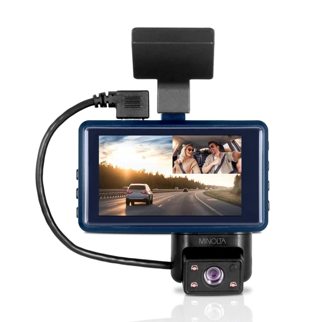 Alt view image 3 of 4 - Minolta MNCD337N 2-Channel 1080P Dash Camera w/3.0" LCD + Interior Camera