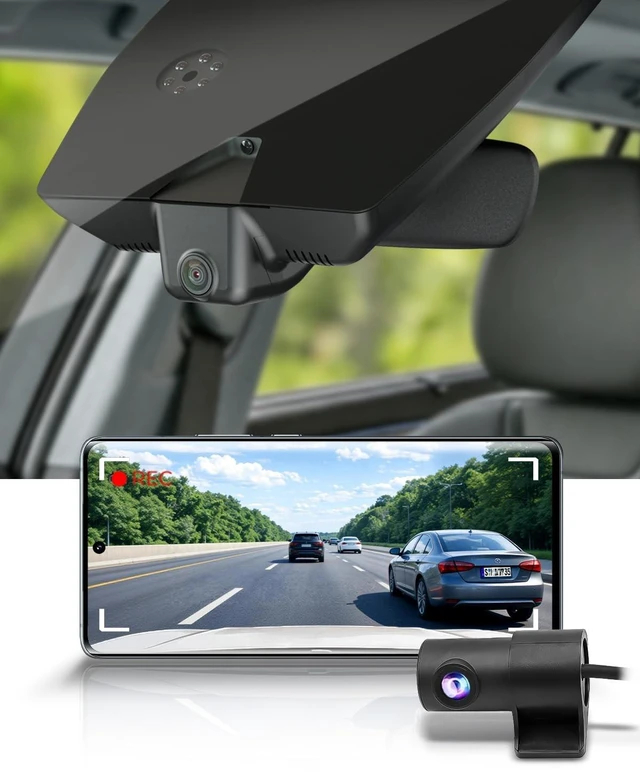 Main image of Fitcamx Front 4K+Rear 1080P Dash Cam Adapts for Hyundai Santa Cruz & Tucson 2022-2026 (Part No#N9000), OEM Factory Look, 2 Way HD Video, WiFi & APP, Loop Recording, G-Sensor, Easy to Use, 128GB Card