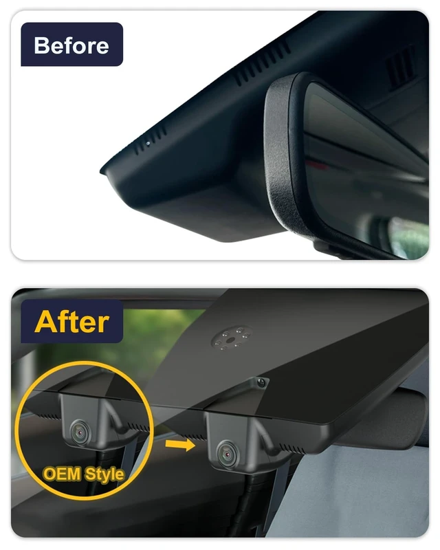Alt view image 3 of 5 - Fitcamx Front 4K+Rear 1080P Dash Cam Adapts for Hyundai Santa Cruz & Tucson 2022-2026 (Part No#N9000), OEM Factory Look, 2 Way HD Video, WiFi & APP, Loop Recording, G-Sensor, Easy to Use, 128GB Card