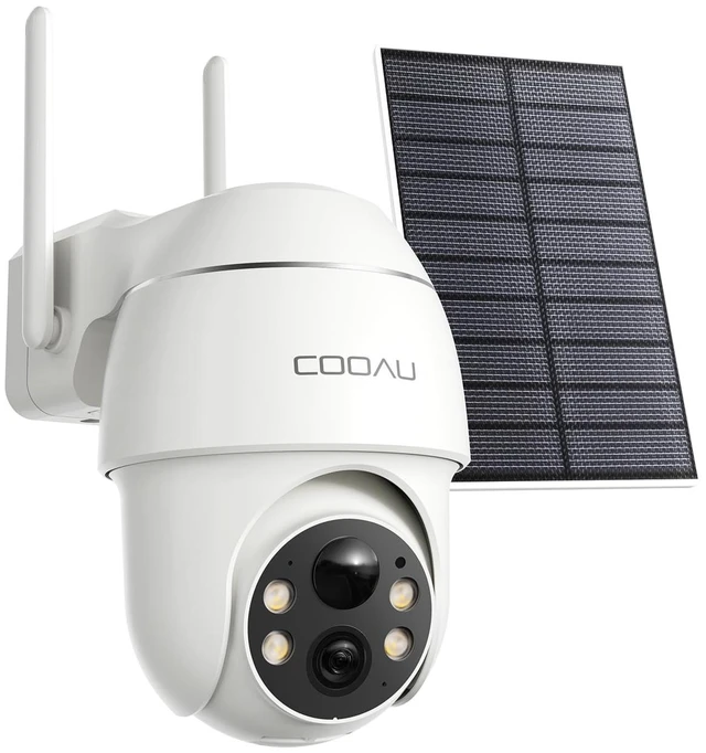 Main image of COOAU 4MP Cameras for Home Security Outdoor, 5GHz & 2.4GHz Solar Security Camera Wireless Outdoor, 360 Pan & Tilt,Color Night Vision, Motion Detection, Siren Alarm, IP66 Waterpoof, Two-Way Audi