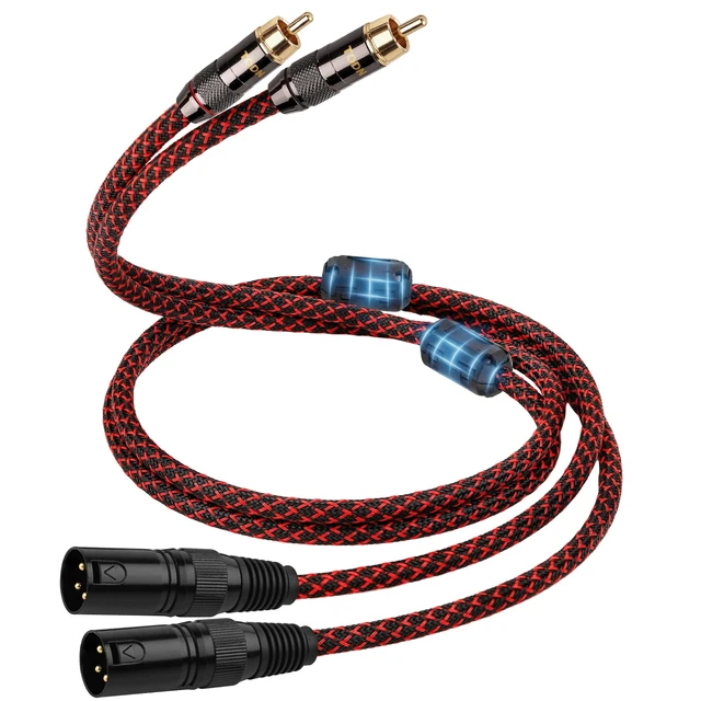 Main image of TODN HiFi XLR to RCA Audio Cable Audiophile with 4-Core OFC, 3ft/1m
