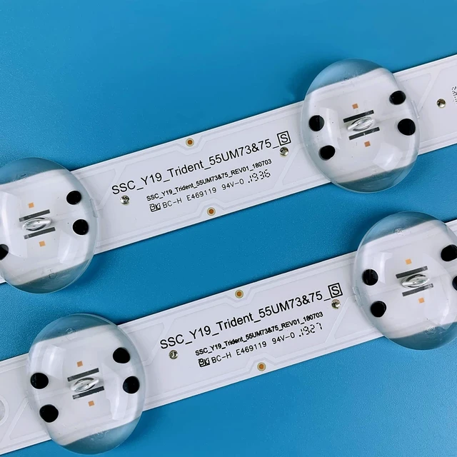 Alt view image 3 of 5 - PANMILED 4pcs LED Backlight Strips for LG 55" TV 55UM73 55UM7300 55UM7300PUA 55UM7300AUE SSC Y19 Trident 55um73&75 REV01 180703