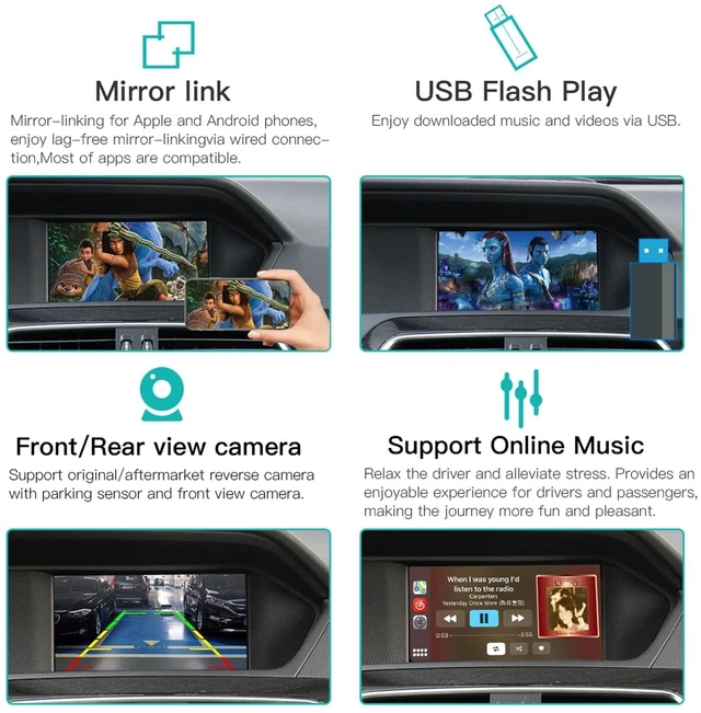 Alt view image 4 of 5 - Wireless CarPlay/Android Auto Module for Mercedes Benz NTG4.5/4.7 System
