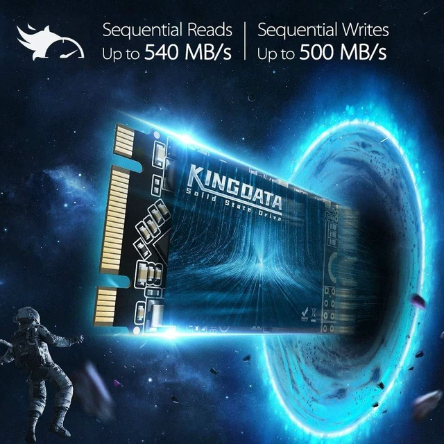 Alt view image 3 of 5 - KINGDATA M.2 2242 SSD 500GB Ngff Internal Solid State Drive High-Performance Hard Drive for Desktop Laptop SATA III 6Gb/s Includes SSD(500GB, M.2 2242)