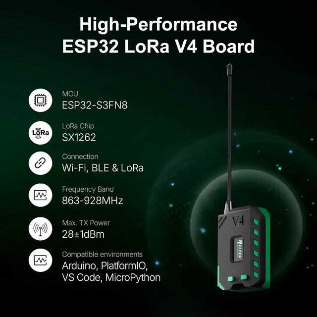 Alt view image 2 of 5 - Reeseephelte Meshtastic LoRa V4 Development Board with Case + Battery