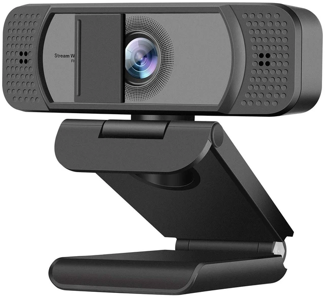 Main image of 1080P Webcam with Microphone for PC Streaming, Web Camera for Desktop with Privacy Cover, 100 Wide Angle, Auto Light Correction, USB Plug&Play Web Cam for OBS/Gaming/Zoom/Skype/FaceTime/Teams/Twitch