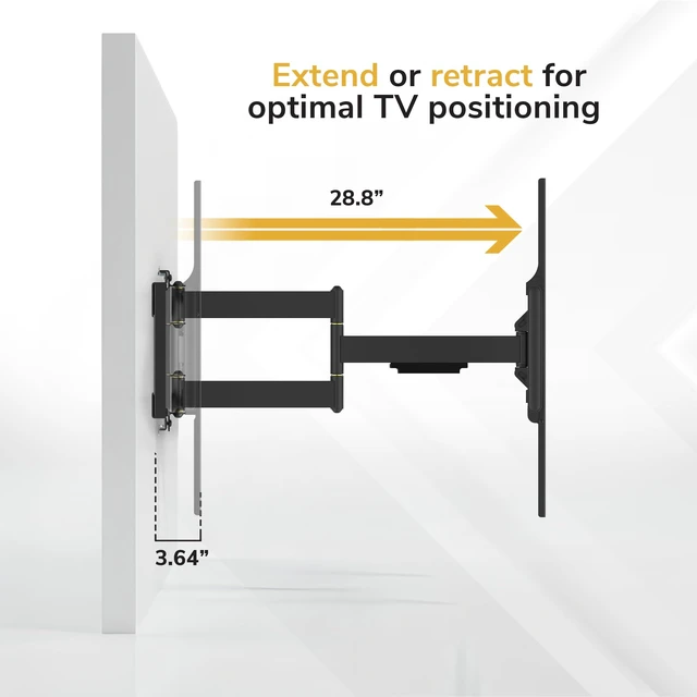 Alt view image 3 of 5 - Mount-It! XXL Full Motion Sliding TV Wall Mount for 60"-120" Large TVs