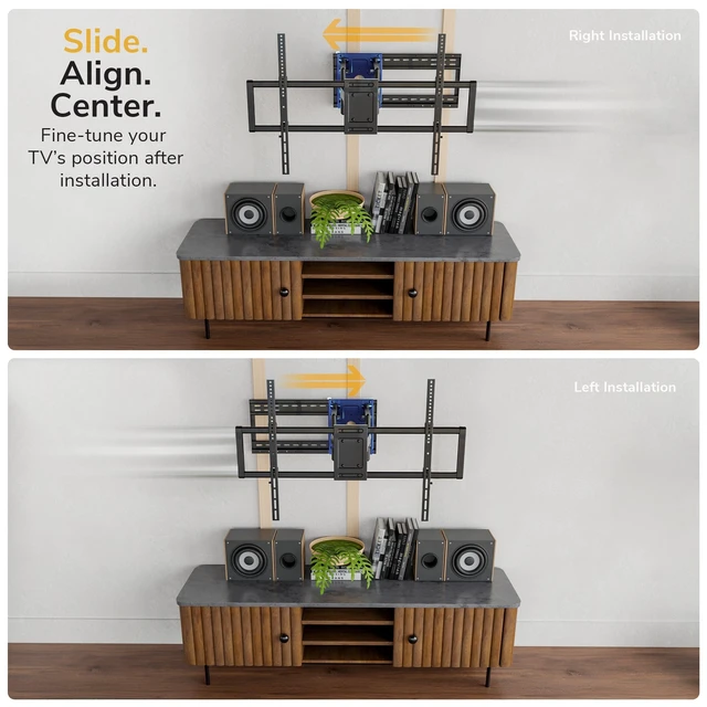 Alt view image 5 of 5 - Mount-It! XXL Full Motion Sliding TV Wall Mount for 60"-120" Large TVs