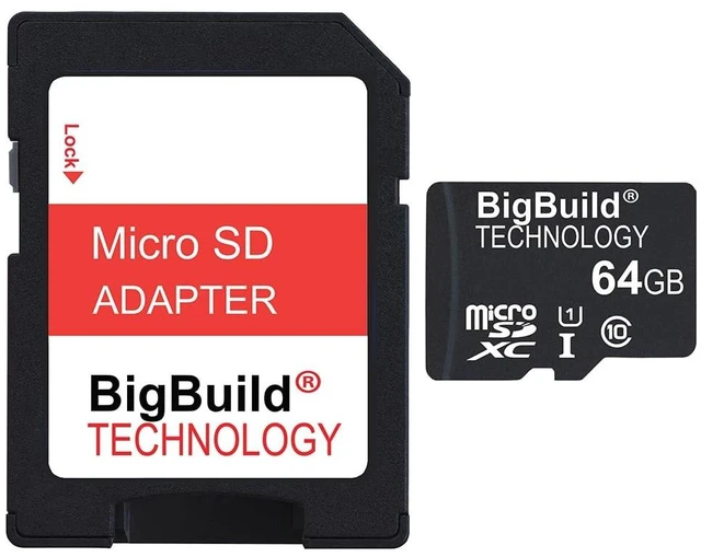 Main image of BigBuild Technology 64GB Micro SDXC Memory Card for Samsung Galaxy F06, F16, M06, M16, M36 Smartphone