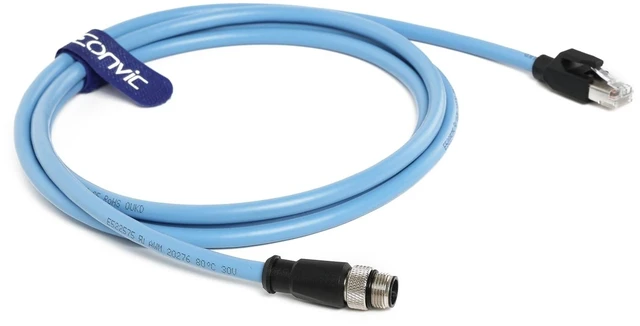 Alt view image 4 of 4 - Eonvic Industrial M12 4 Pin Male D Code to RJ45 High Flex Cat6 Shielded Waterproof Ethernet High-Speed Data Transfer Cable POE PROFINET/EtherNet 30CM