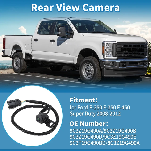 Alt view image 2 of 5 - Partuto Rear View Camera for Ford F-250 F-350 F-450 Super Duty 2008-2012 Park Assist Backup Reverse Camera Replace No.9C3Z19G490A/9C3Z19G490B/9C3Z19G490D