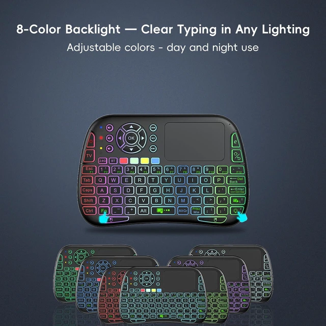 Alt view image 4 of 5 - iPazzPort Mini Wireless Keyboard Mouse Combo, Bluetooth & 2.4G Dual Mode