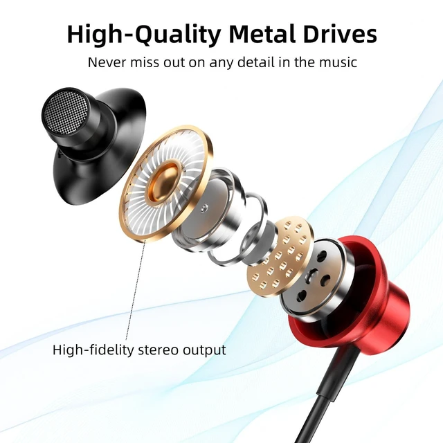 Alt view image 2 of 5 - BYZMODLX Wired Earbuds with ENC Noise Canceling Mic, Deep Bass Stereo Wired Earphones, Plug in USB C/Type C Headphones Compatible with iPhone 17/16/15, Samsung, Android, Gaming, Laptop, Clear Ca