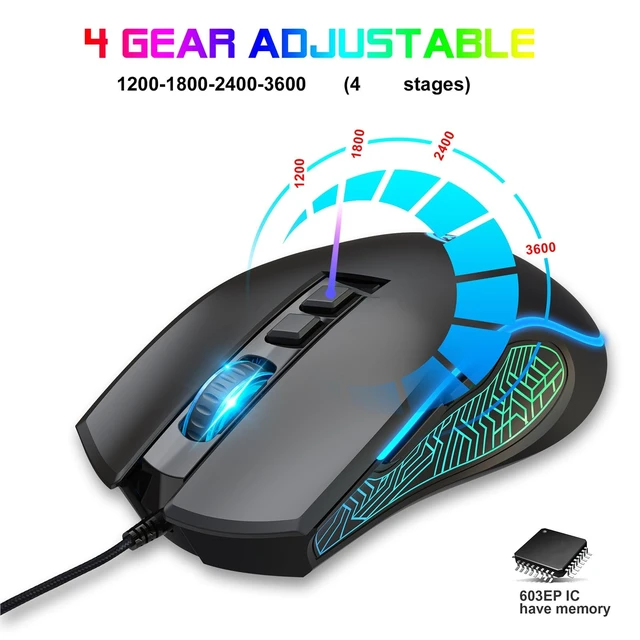 Alt view image 3 of 5 - EBTOOLS RGB Gaming Keyboard and Mouse Combo, Ergonomic Mechanical Keyboard with Customizable Backlighting, High Accuracy Optical, Includes Mouse Pad, for Gaming and Work (Black Set)
