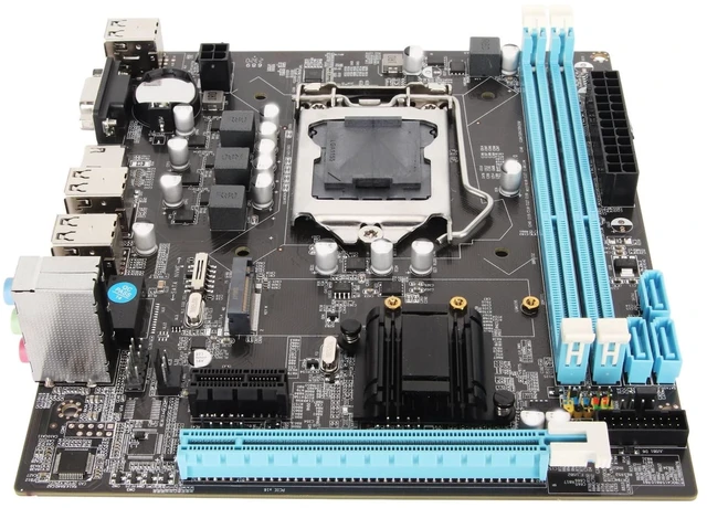 Main image of H61 LGA 1155 Motherboard, Micro ATX Computer Motherboard, Double DDR3, HDMI VGA, 1000M LAN, SATA 2.0, USB 2.0, M.2 NVMe NGFF, for LGA1155 Socket i3/i5/i7