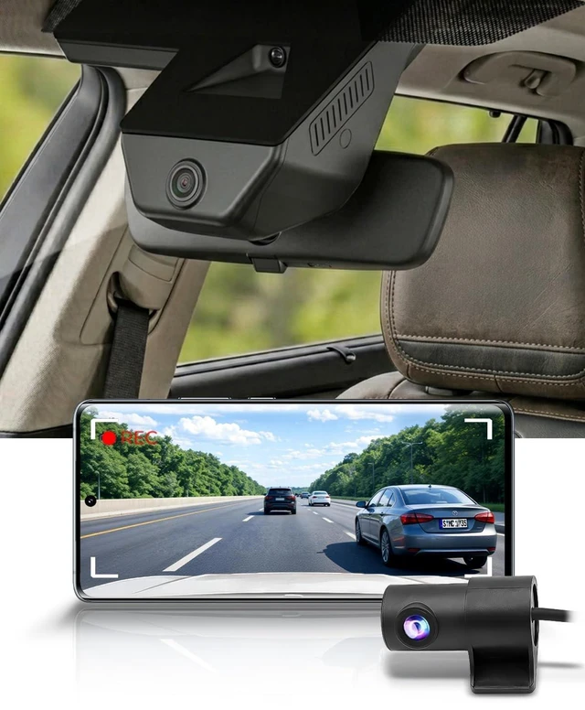 Main image of Fitcamx Front 4K+Rear 1080P Dash Cam Adapts for Ford Bronco 2025-2026 Rapor (NOT for Bronco Sport) HD2-D8300, OEM Look, 2 Way HD Video, WiFi & APP, Loop Recording, G-Sensor, Easy to Use, 128GB Card