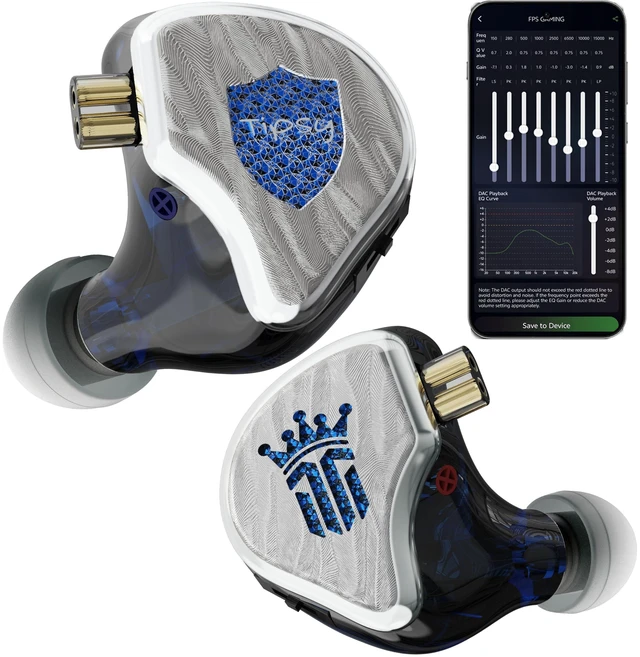 Main image of TipsyAuthen Tipsy TG4 Gaming IEMs with Mic, 4-Driver Hybrid Gaming Earbuds, Custom EQ App & Web Control, Dual Gaming Modes, HiFi DSP USB-C Audio for PC, PS5, Switch & Steam Deck(Siliver)