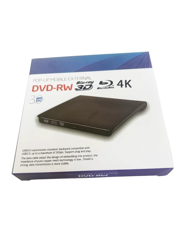 Alt view image 5 of 5 - ycheda 4K UHD BDXL 9.5mm Ultra Slim USB 3.0 External Blu-ray burner Drive Built in BU40N/BU50N