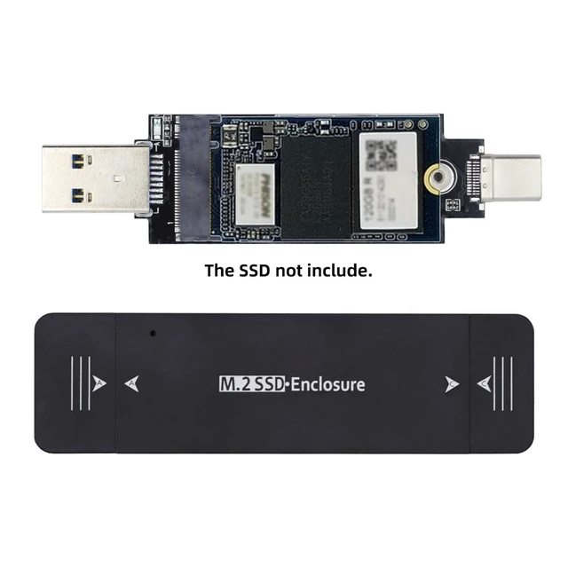Alt view image 2 of 5 - CY NGFF 10Gbps Combo Type-C USB3.0 to M-Key NVMe M.2 NGFF SATA SSD PCBA Case 2242/2230mm Adapter RTL9210B Chipset
