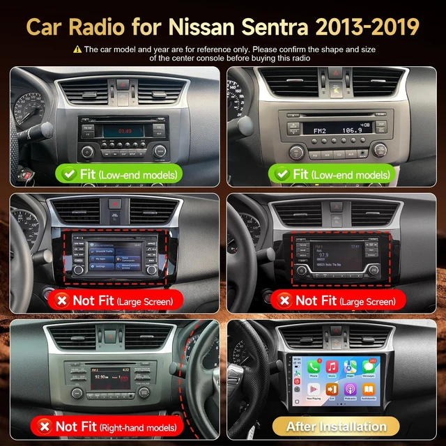 Alt view image 2 of 5 - Naifay 8Core 4G+64G Android Car Radio for Nissan Sentra 2013-2019