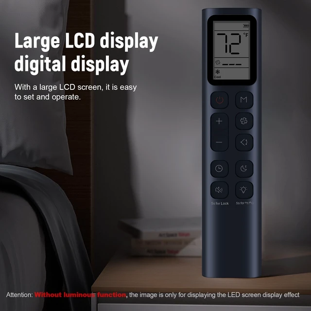 Alt view image 3 of 5 - New AC Replacement Remote Control fit for Dreo Portable Air conditioners AC318S DR-HAC008S AC319S DR-HAC009S AC516S DR-HAC006S DR-HAC0 AC0