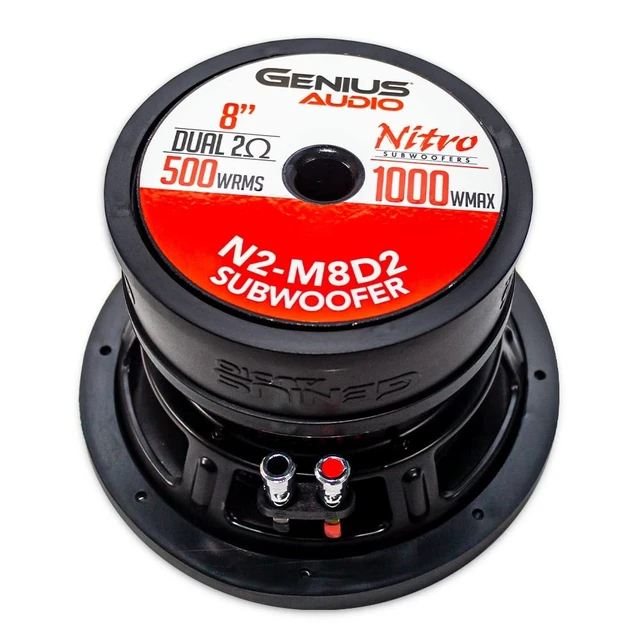 Alt view image 5 of 5 - Genius Audio N2-M8D2 8", 500 Watts RMS - 1000 Watts Max, High Power Pro Audio Subwoofer Speaker, Steel Basket Car Audio Speaker, Ferrite Magnet, 2 Ohm, Copper Coil, Reinforced Paper Cone (1 Speaker)