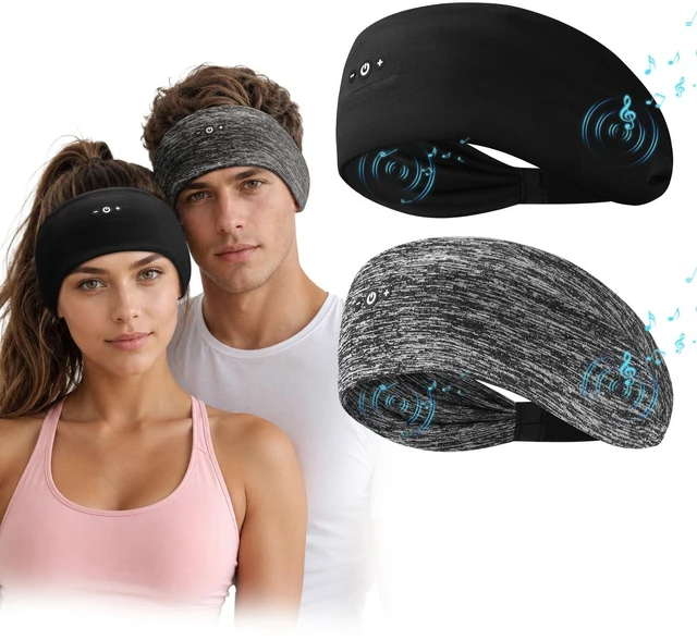 Main image of ASIILOVI 2-Pack Sleep Headphones Bluetooth Headband, Headband Headphones for Sleeping Workout Running Yoga Gift