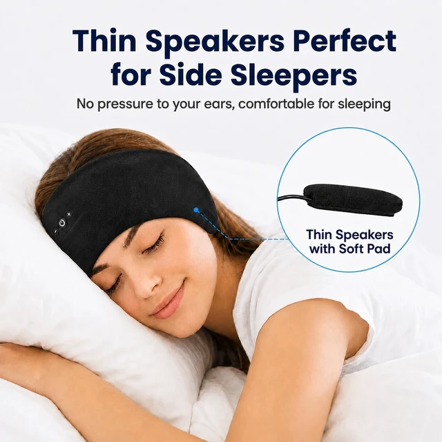 Alt view image 3 of 5 - ASIILOVI 2-Pack Sleep Headphones Bluetooth Headband, Headband Headphones for Sleeping Workout Running Yoga Gift