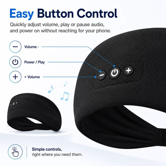 Alt view image 4 of 5 - ASIILOVI 2-Pack Sleep Headphones Bluetooth Headband, Headband Headphones for Sleeping Workout Running Yoga Gift