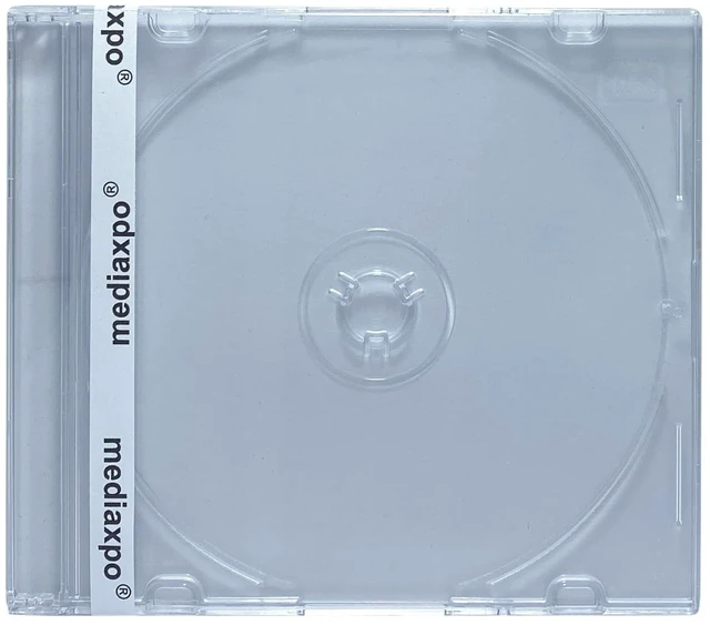 Alt view image 2 of 5 - mediaxpo Premium Slim Clear Jewel Cases - Protect and Showcase Your CDs - Slim CD Case for Space-Saving Storage (Pack of 100)