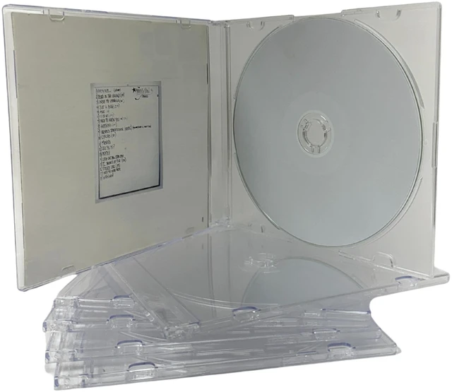 Alt view image 5 of 5 - mediaxpo Premium Slim Clear Jewel Cases - Protect and Showcase Your CDs - Slim CD Case for Space-Saving Storage (Pack of 100)